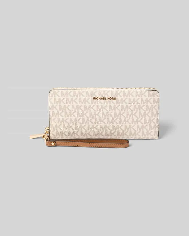 Michael Kors Portemonnaie mit Logo-Applikation Modell 'Jet Set Offwhite