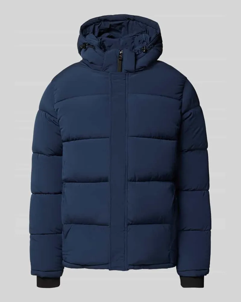 Pepe Jeans Regular Fit Steppjacke mit abnehmbarer Kapuze Modell 'JOBIAS Marine