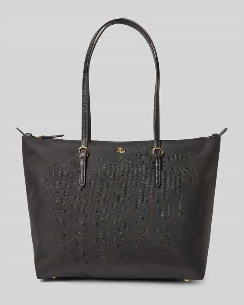 Ralph Lauren Tote Bag mit Label-Applikation Modell 'KEATON Black