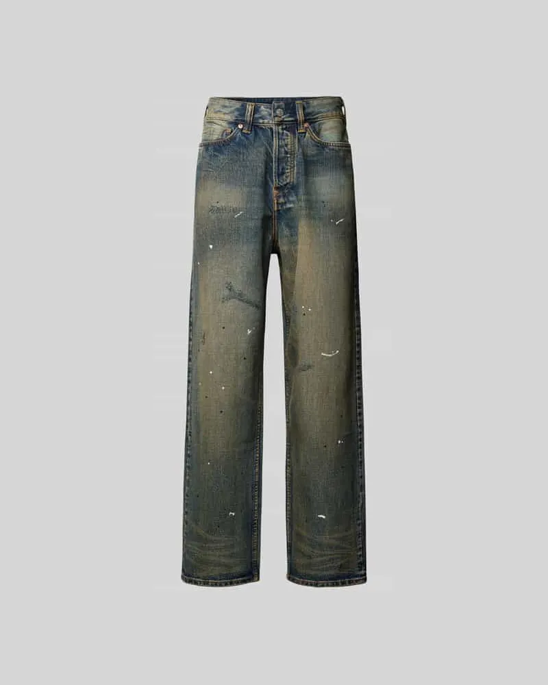 Evisu Relaxed Fit Jeans im Destroyed-Look Jeansblau