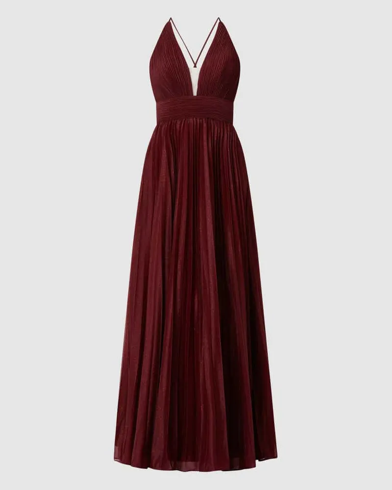 LUXUAR Abendkleid mit Glitter-Effekt Metallic
