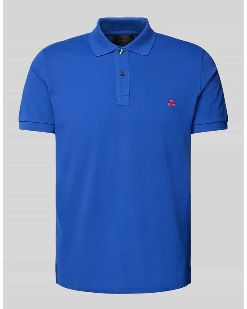 Peuterey Regular Fit Poloshirt mit Logo-Stitching Modell 'ZENO Blau