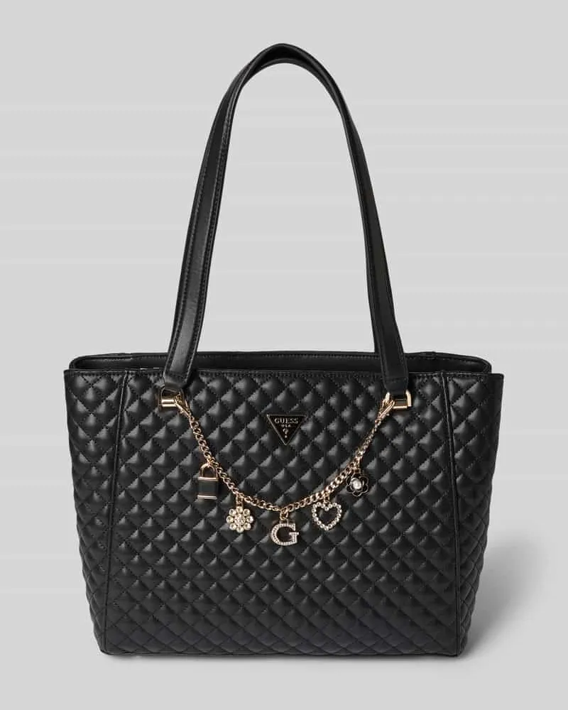 Guess Handtasche mit Steppnähten Modell 'EVERLEE NOEL Black