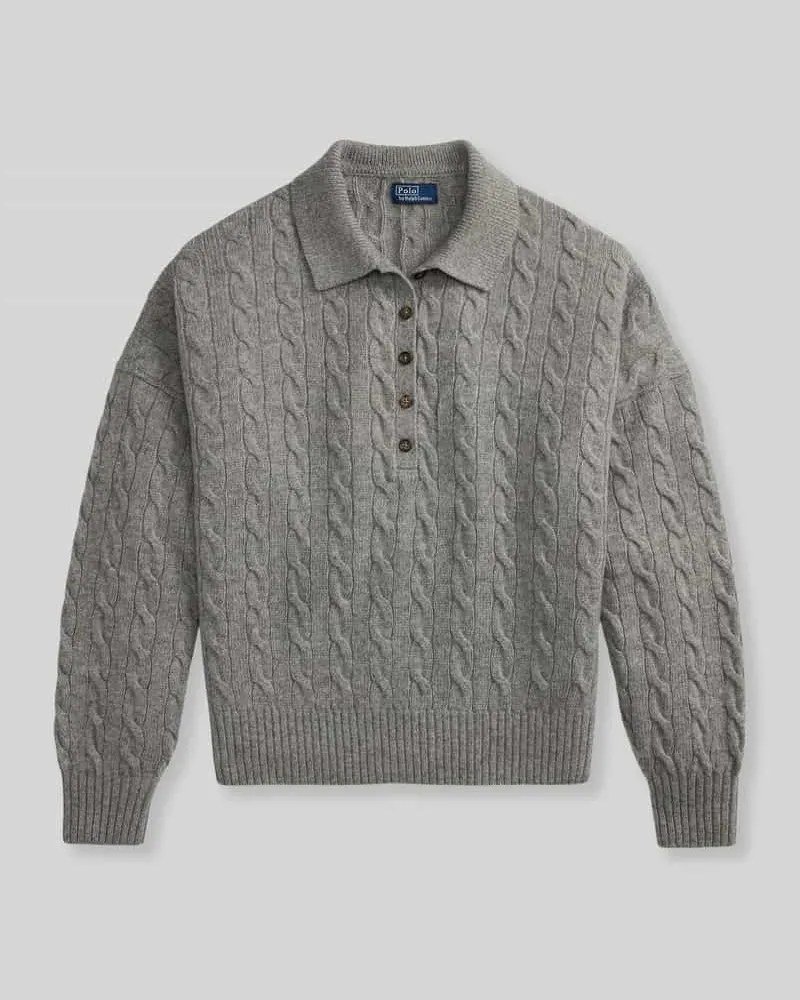 Ralph Lauren Loose Fit Pullover aus Woll-Mix mit Kaschmir-Anteil Graphit