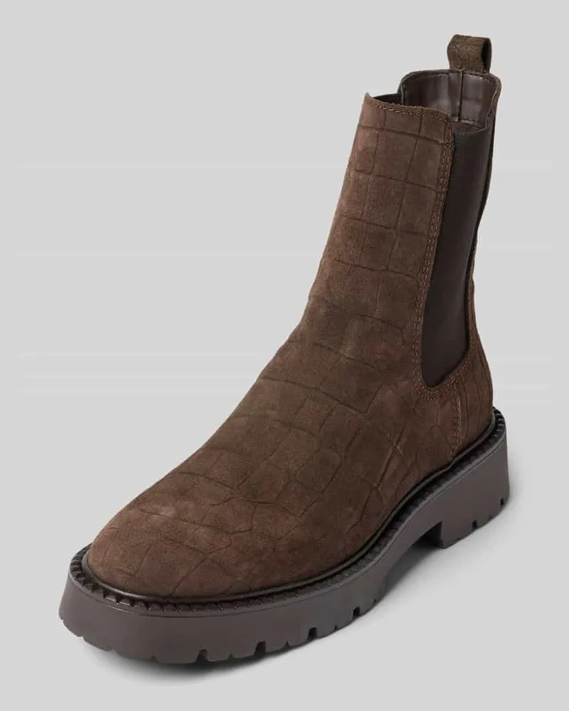 Tamaris Chelsea Boots aus echtem Rindsleder Dunkelbraun