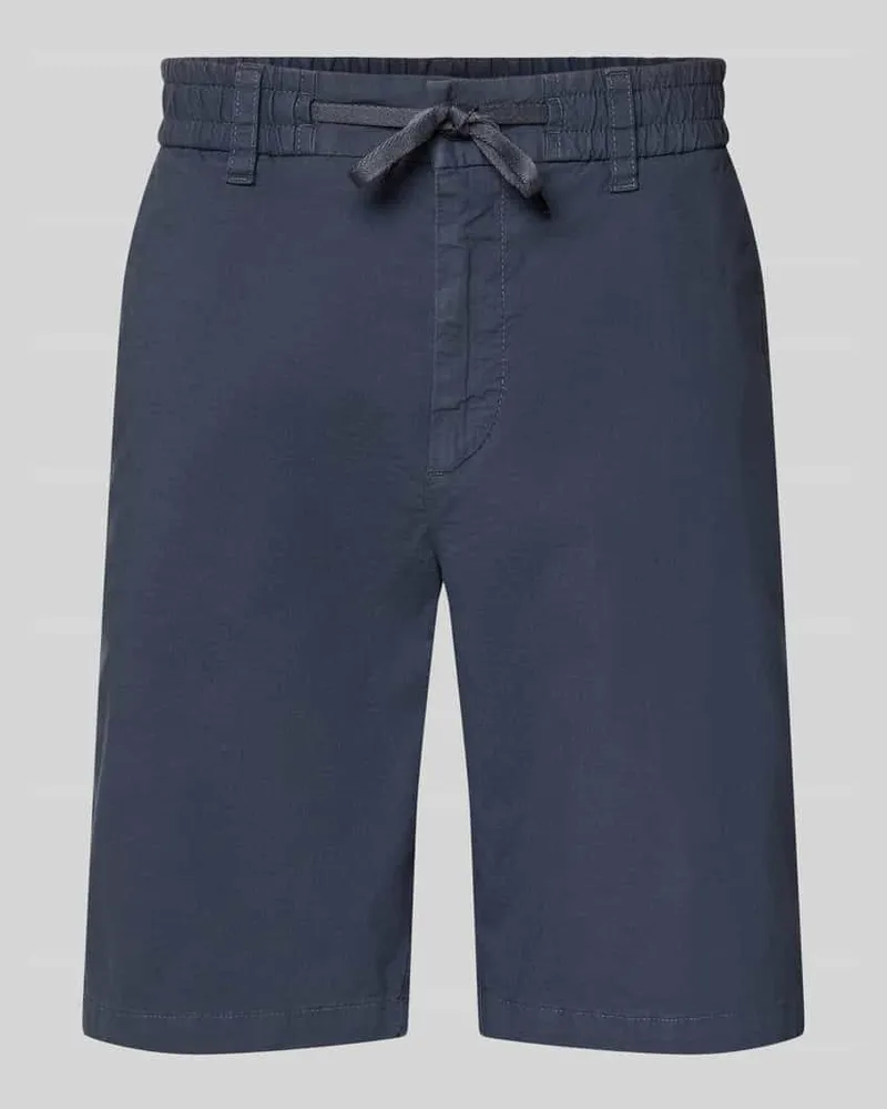 HUGO BOSS Tapered Chinoshorts aus Baumwoll-Mix Modell 'CHINO_TAPERED_DS_3S Marine