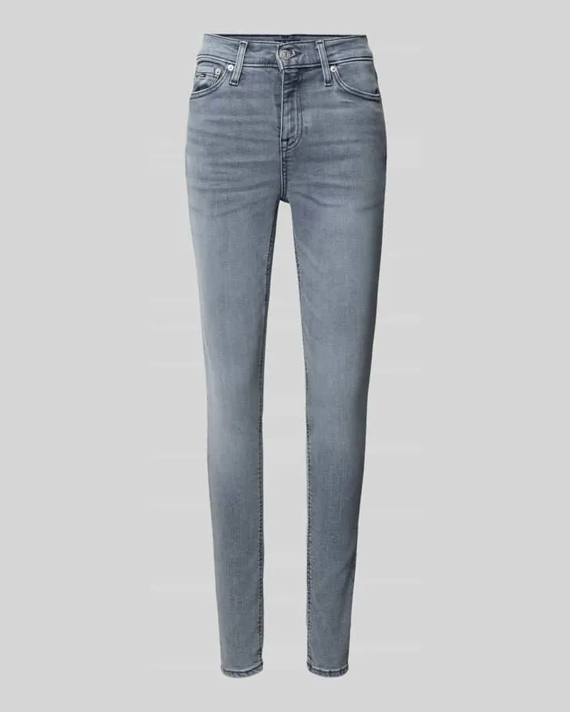 Tommy Hilfiger Skinny Fit Jeans aus Baumwoll-Mix Dunkelgrau
