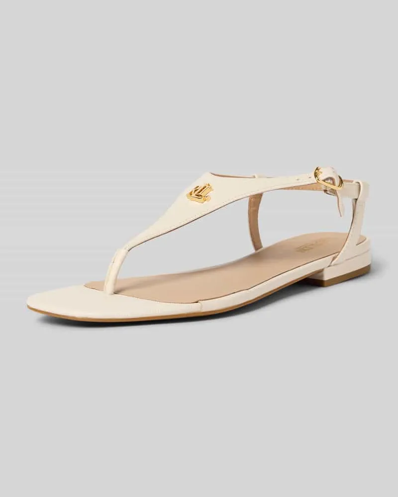 Ralph Lauren Zehentrenner aus Rindsleder Modell 'EVERLEY 2 Offwhite