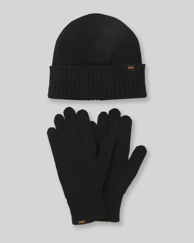 HUGO BOSS Handschuhe Kalipso_SET mit Logo-Detail im 2er-Pack Black