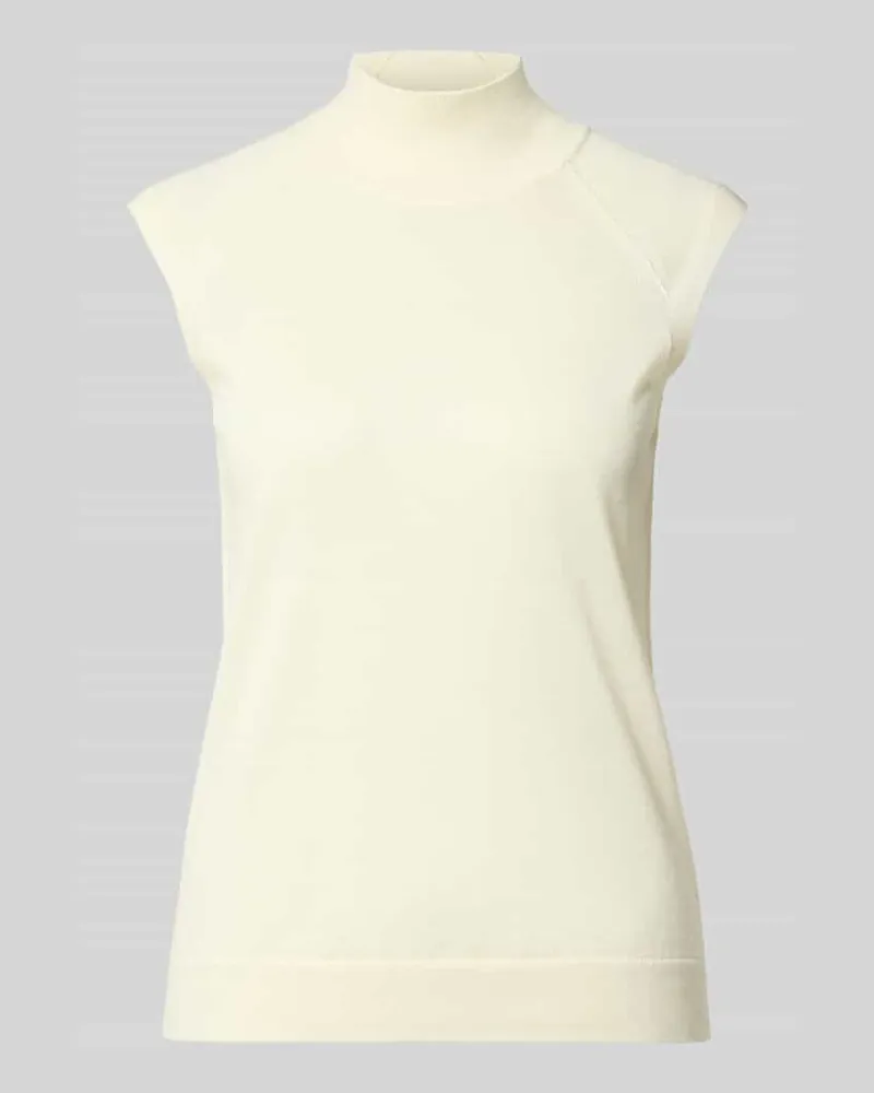 HUGO BOSS Slim Fit Pullunder aus reiner Schurwolle Modell 'FIPINI Hellgelb