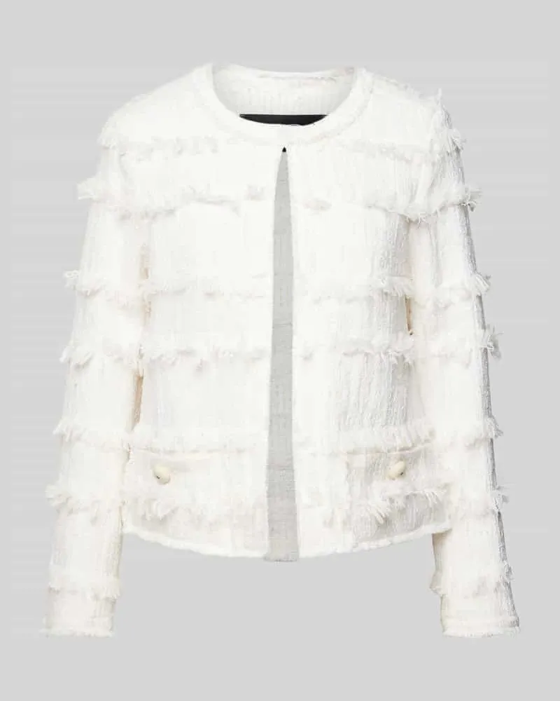 Luisa Cerano Blazer mit Strukturmuster Offwhite