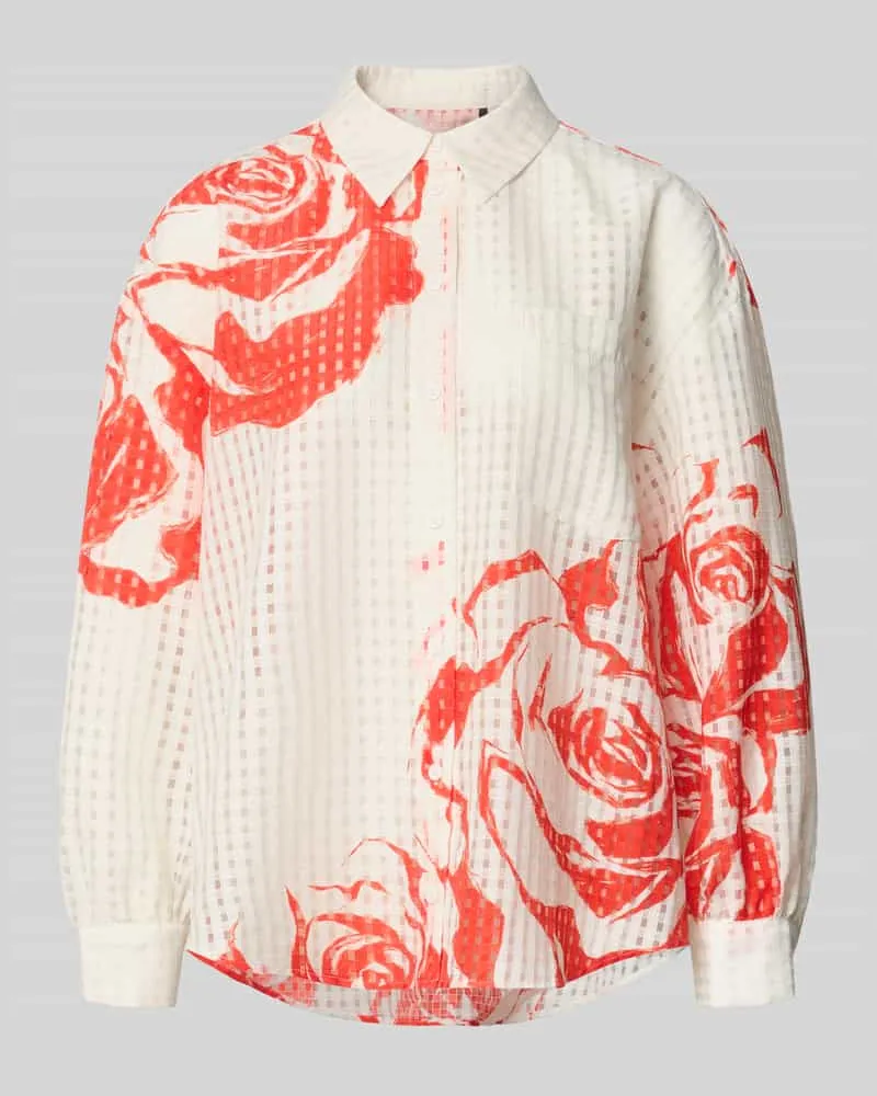 Essentiel Oversized Hemdbluse mit Hemdkragen Modell 'JORANGE Weiss