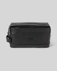 Karl Lagerfeld Kulturtasche mit Label-Applikation Modell 'BUM BAG Black