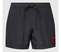 Badehose mit Label-Patch Modell 'DOMINICA