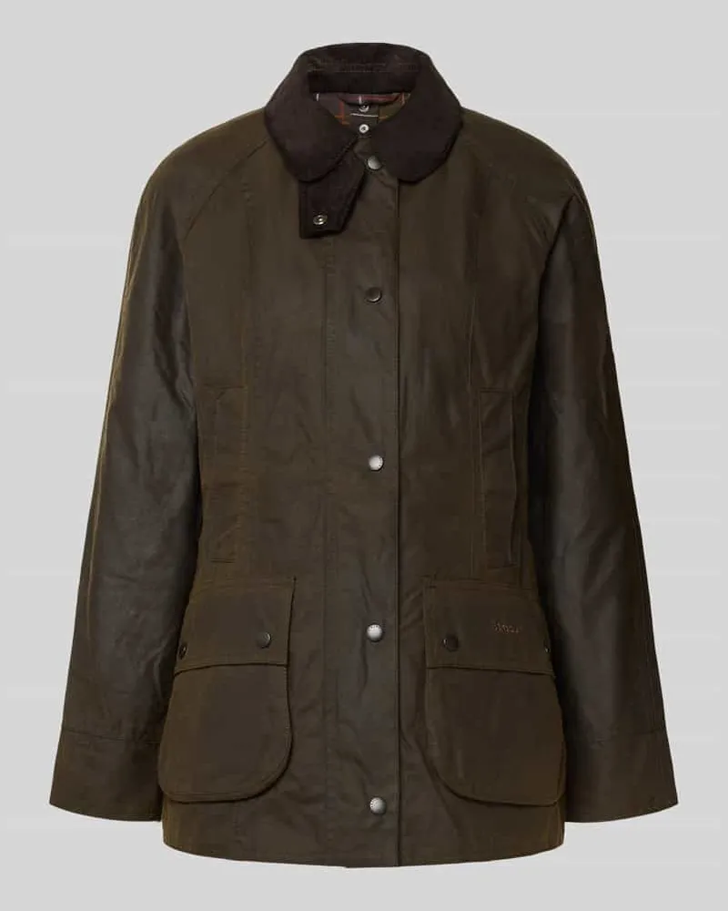Barbour Shaped Fit Wachsjacke aus reiner Baumwolle Modell 'CLASSIC BEADNELL Oliv