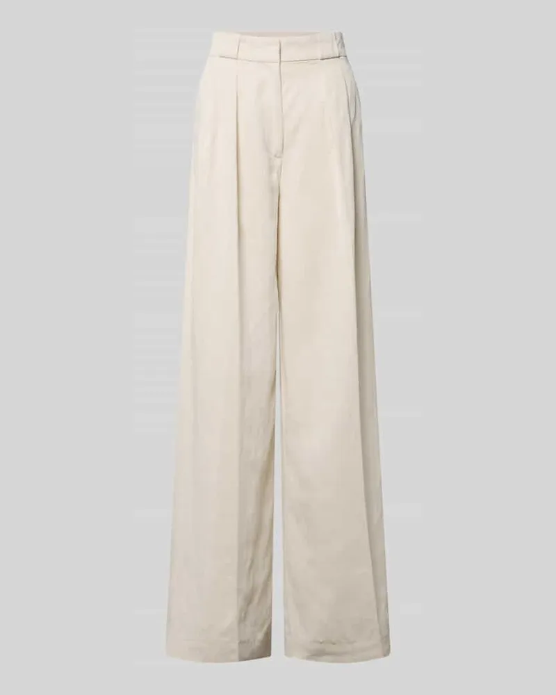 Marc O'Polo Loose Fit Weite Hose aus Viskose-Leinen-Mix Sand