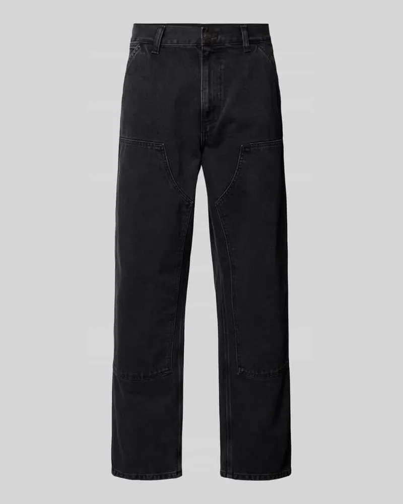 Carhartt WIP Regular Fit Jeans mit verstärktem Kniebereich Black