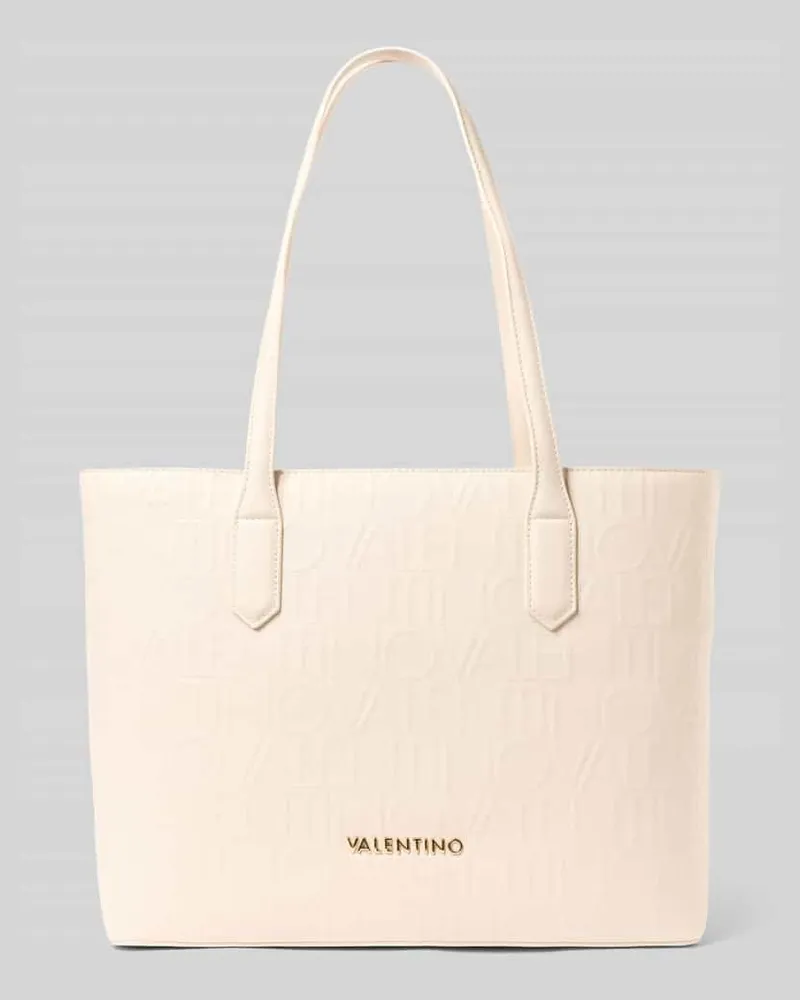 Valentino Bags Shopper mit Logo-Prägung Modell 'GYNEVRA RE Ecru