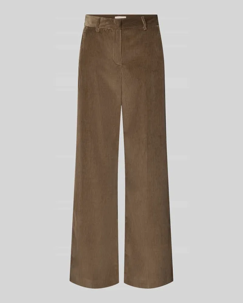 Max Mara Regular Fit Cordhose mit Bundfalte Taupe