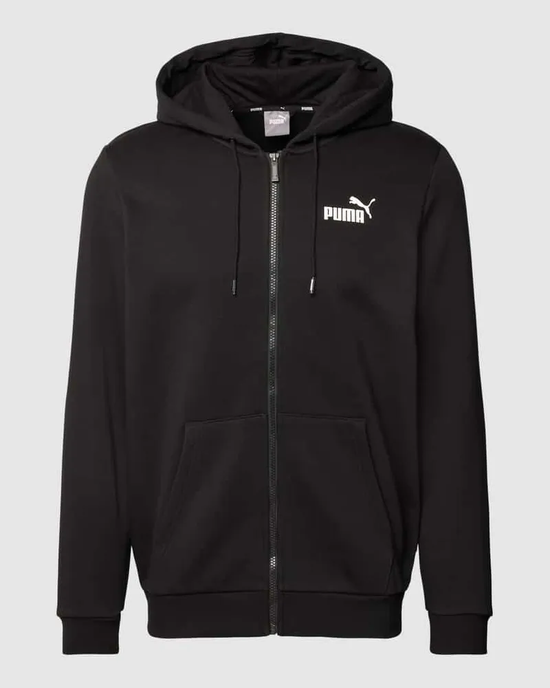 Puma Sweatjacke mit Label-Print Modell 'Small Logo Black