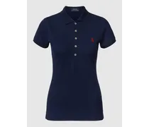 Slim Fit Poloshirt mit Logo-Stitching Modell 'JULIE