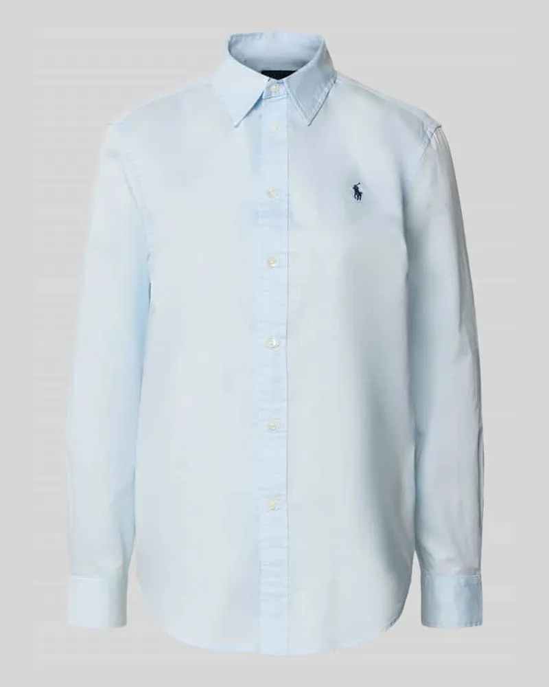 Ralph Lauren Hemdbluse mit Knopfleiste Hellblau