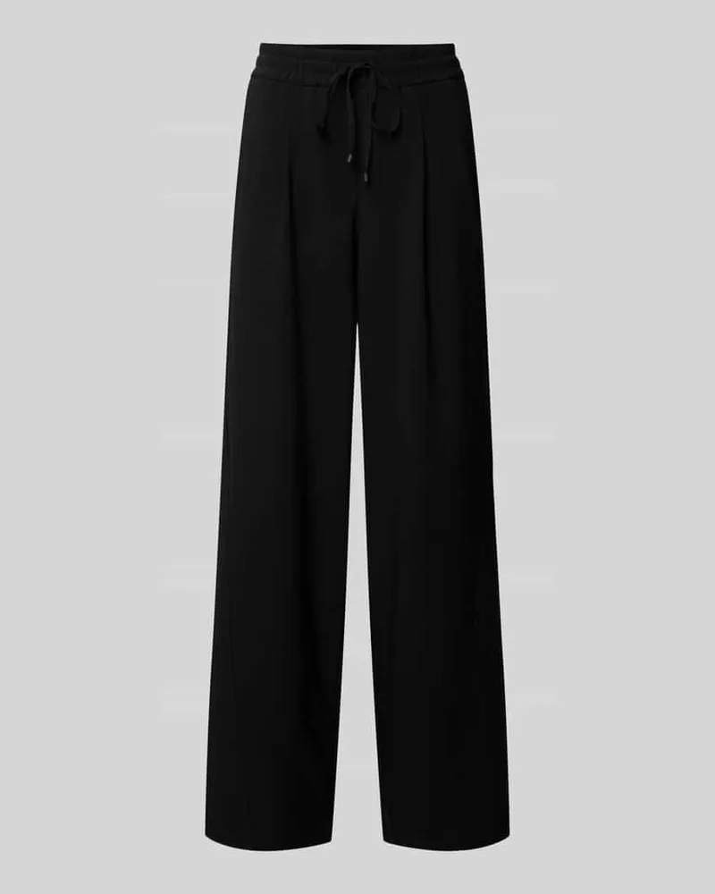 Cambio Wide Leg Stoffhose mit Bundfalten Modell 'AMANDA Black
