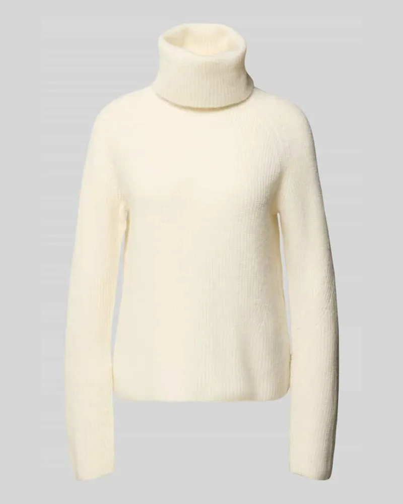 HUGO BOSS Regular Fit Rollkragenpullover aus Woll-Alpaka-Mix Modell 'FALODINA Offwhite