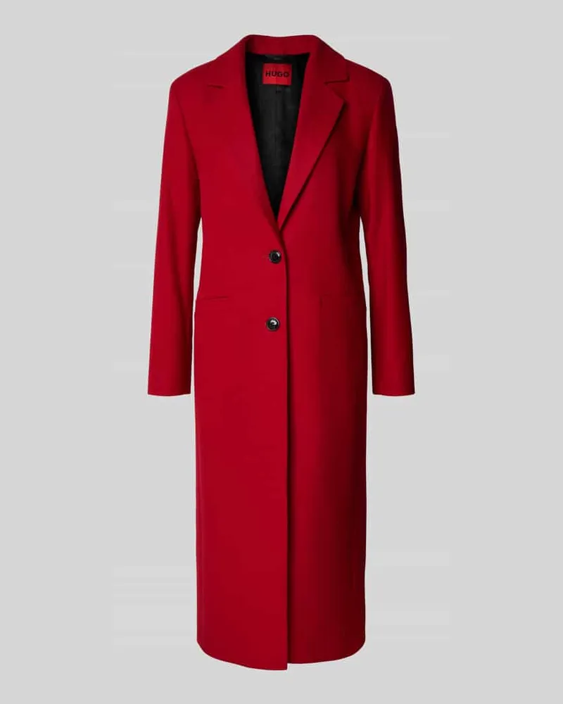 HUGO BOSS Comfort Fit Wollmantel mit 2-Knopf-Verschluss Modell 'MOJENI Rot