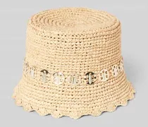 Strohhut mit Label-Details