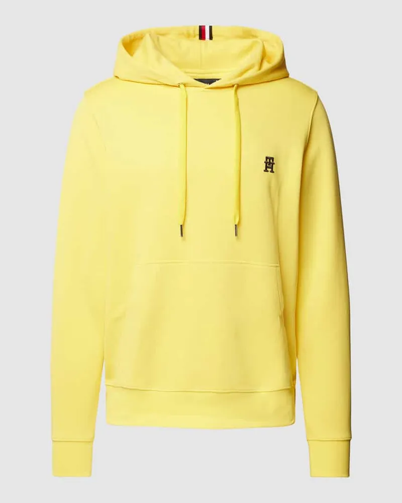 Tommy Hilfiger Hoodie mit Label-Stitching Modell 'MONOGRAM Gelb