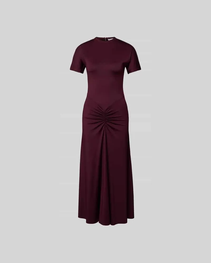 Victoria Beckham Midikleid mit Raffung Bordeaux