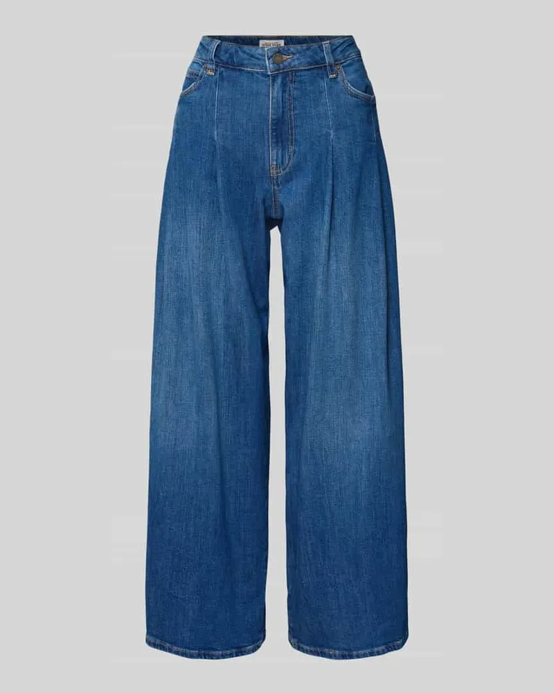 Guess Wide Fit Jeans mit gelegten Falten Jeansblau