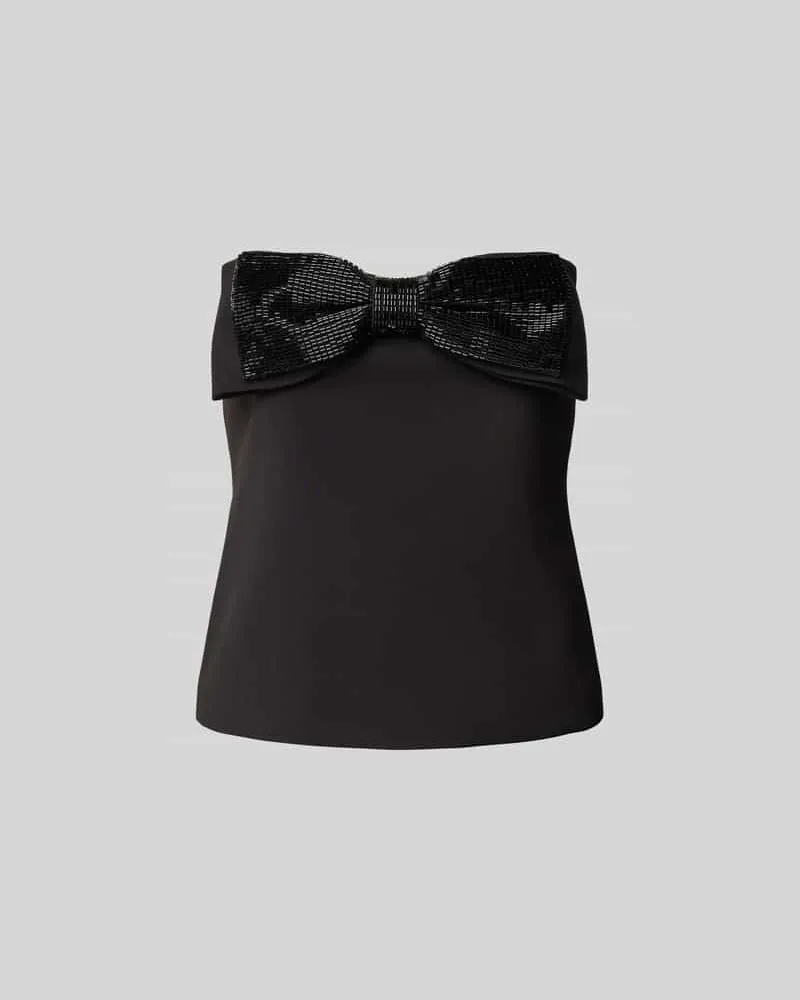 Self-Portrait Blusenshirt in Bandeau-Form Black