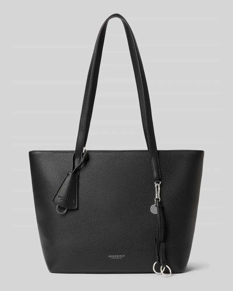 SEIDENFELT Shopper mit Label-Detail Modell 'LOHJA Black