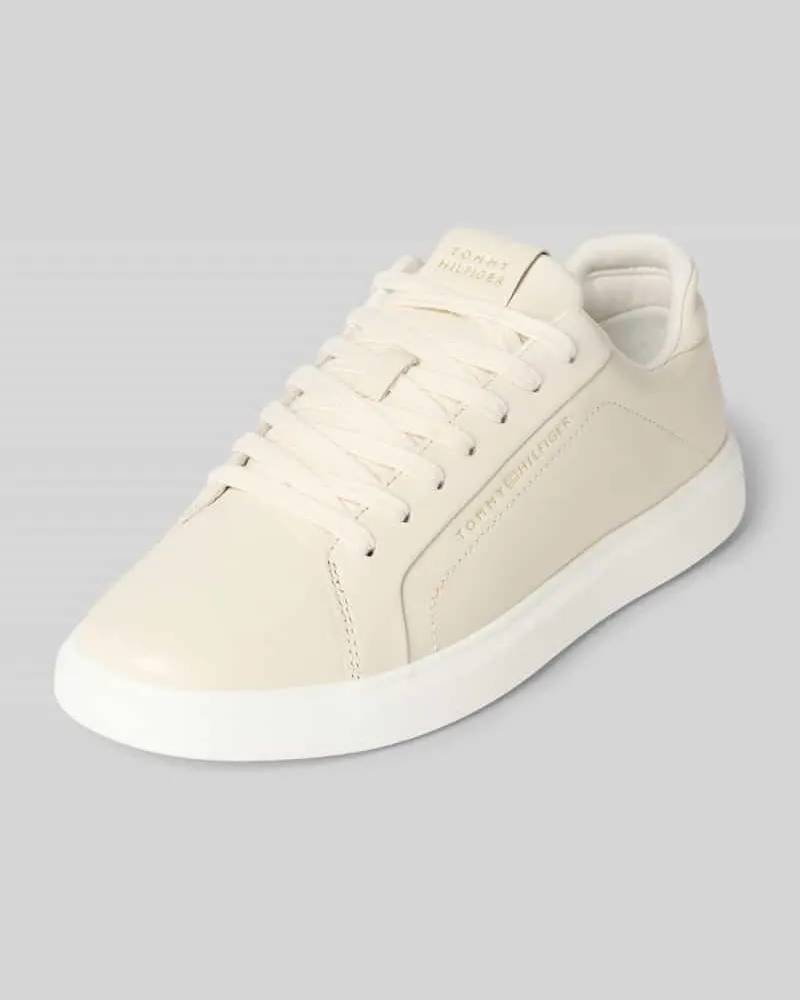 Tommy Hilfiger Low Top Sneaker aus echtem Leder Offwhite