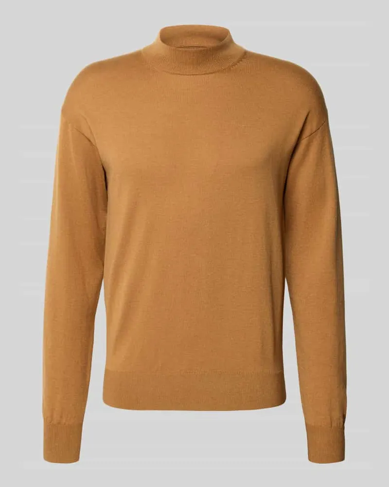 Scotch&Soda Strickpullover mit gerippten Abschlüssen Camel