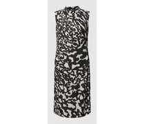 Knielanges Kleid aus Viskose mit Animal-Muster