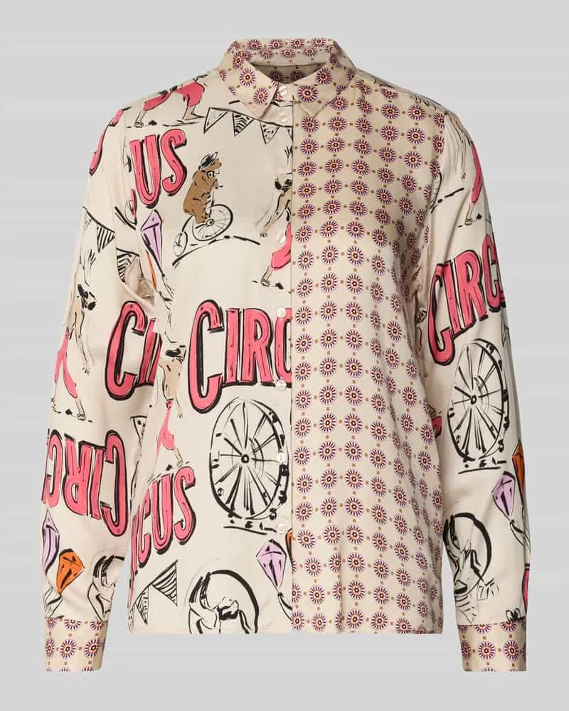 Milano Italy Hemdbluse mit Knopfleiste Rosa