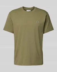 Lacoste T-Shirt mit Label-Badge Oliv