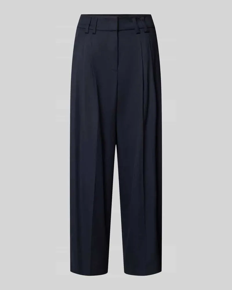 RAFFAELLO ROSSI  Regular Fit Weite Hose mit Viskose-Woll-Anteil Modell 'MAYLA Marine