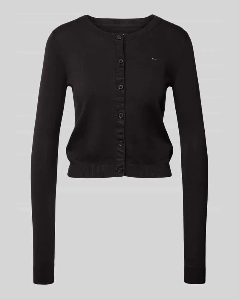 Tommy Hilfiger Regular Fit Cardigan aus Baumwolle Black