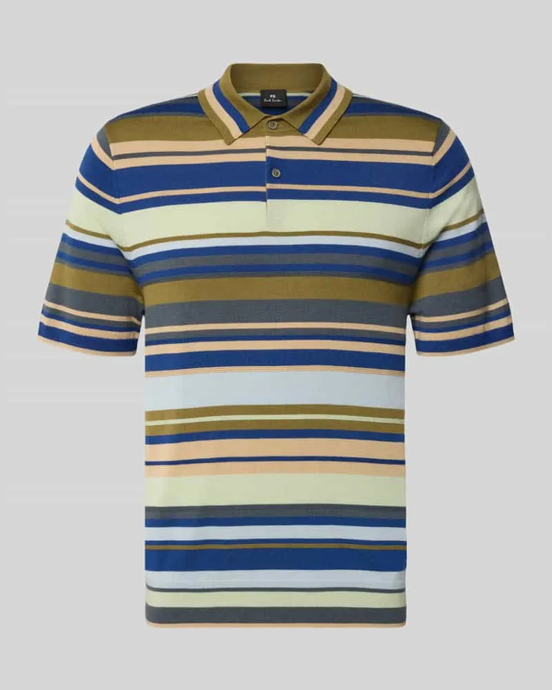 Paul Smith Slim Fit Poloshirt aus reiner Wolle in Strick-Optik Gruen