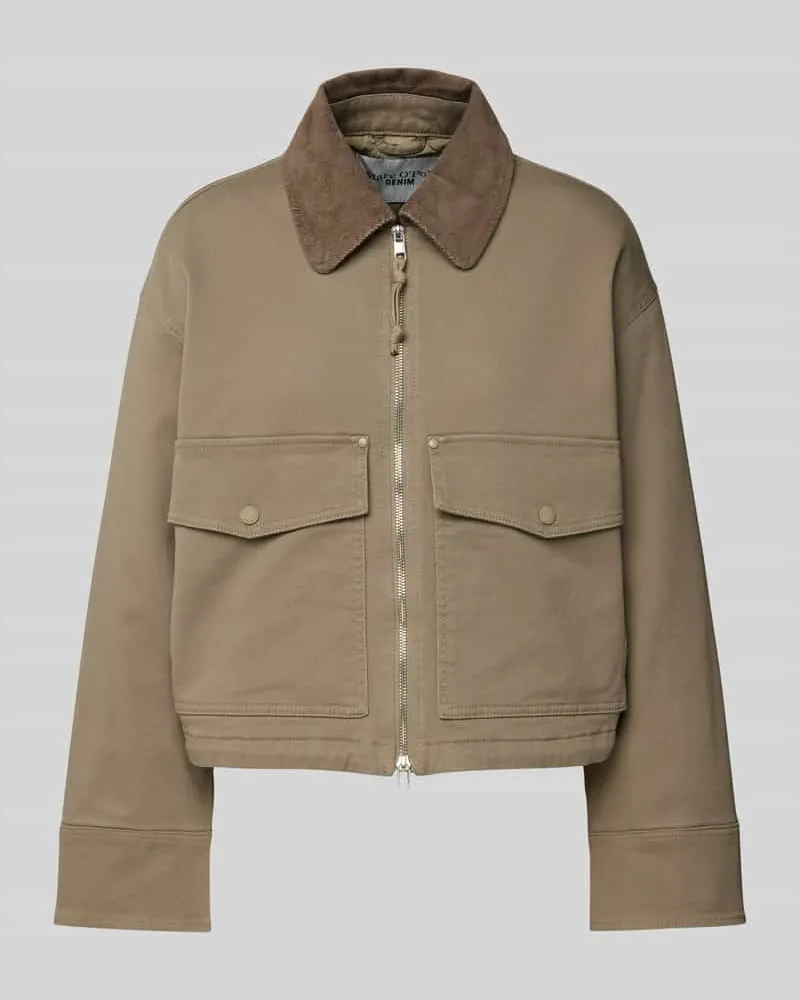 Marc O'Polo Jacke mit Zweiwege-Reißverschluss Oliv