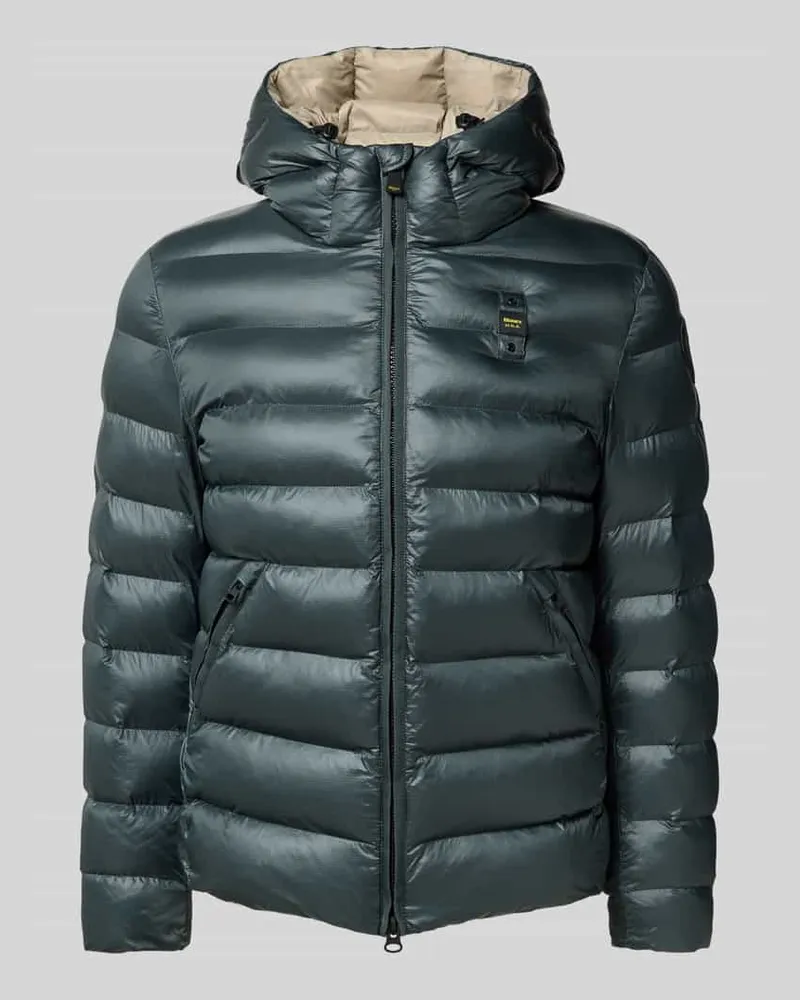 Blauer Steppjacke mit Zweiwege-Reißverschluss Modell 'ADAMS Graphit
