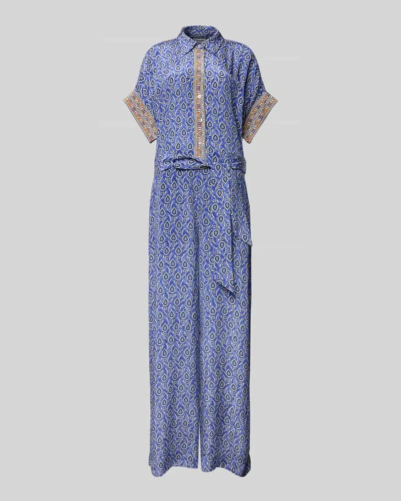 Lollys Laundry Jumpsuit aus Viskose mit Bindegürtel Modell 'Mathilde Royal