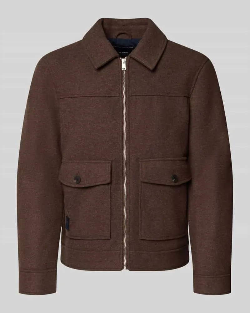 McNeal Regular Fit Jacke mit Viskose-Anteil Mittelbraun