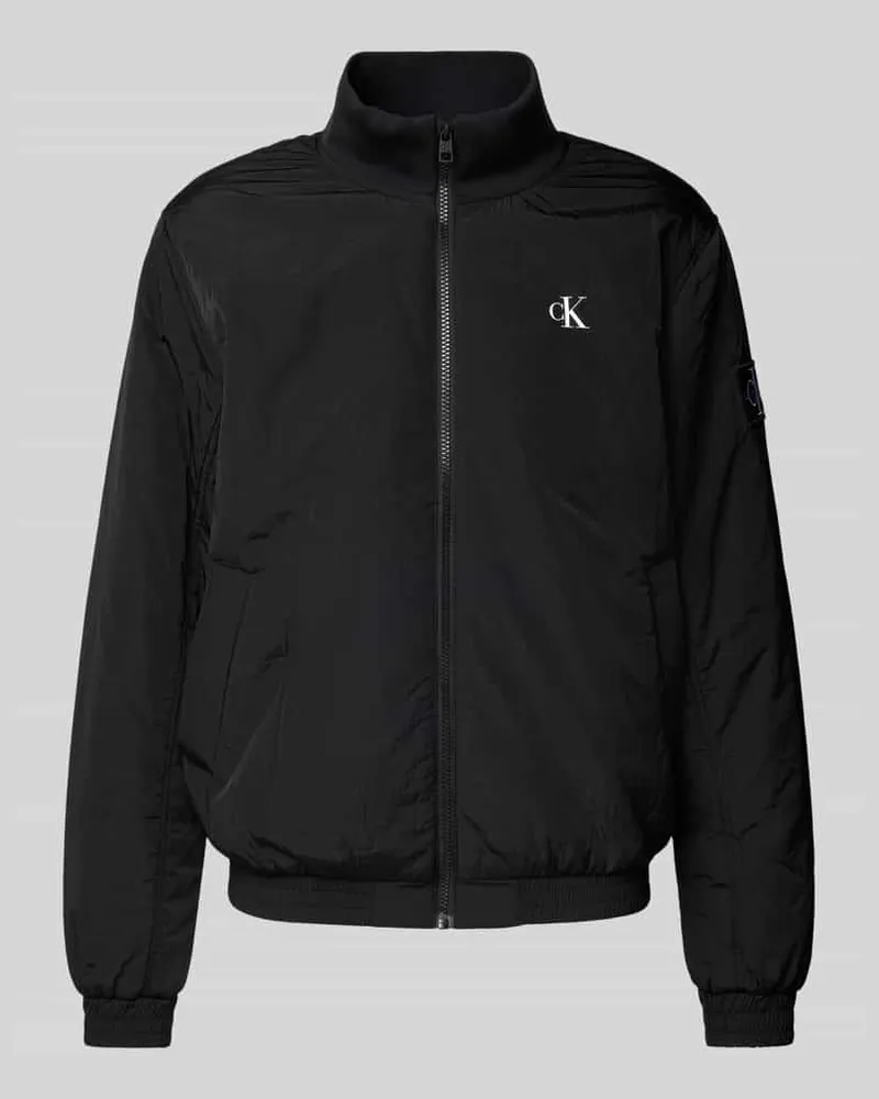 Calvin Klein Jacke mit Label-Print Modell 'PADDED HARRINGTON Black