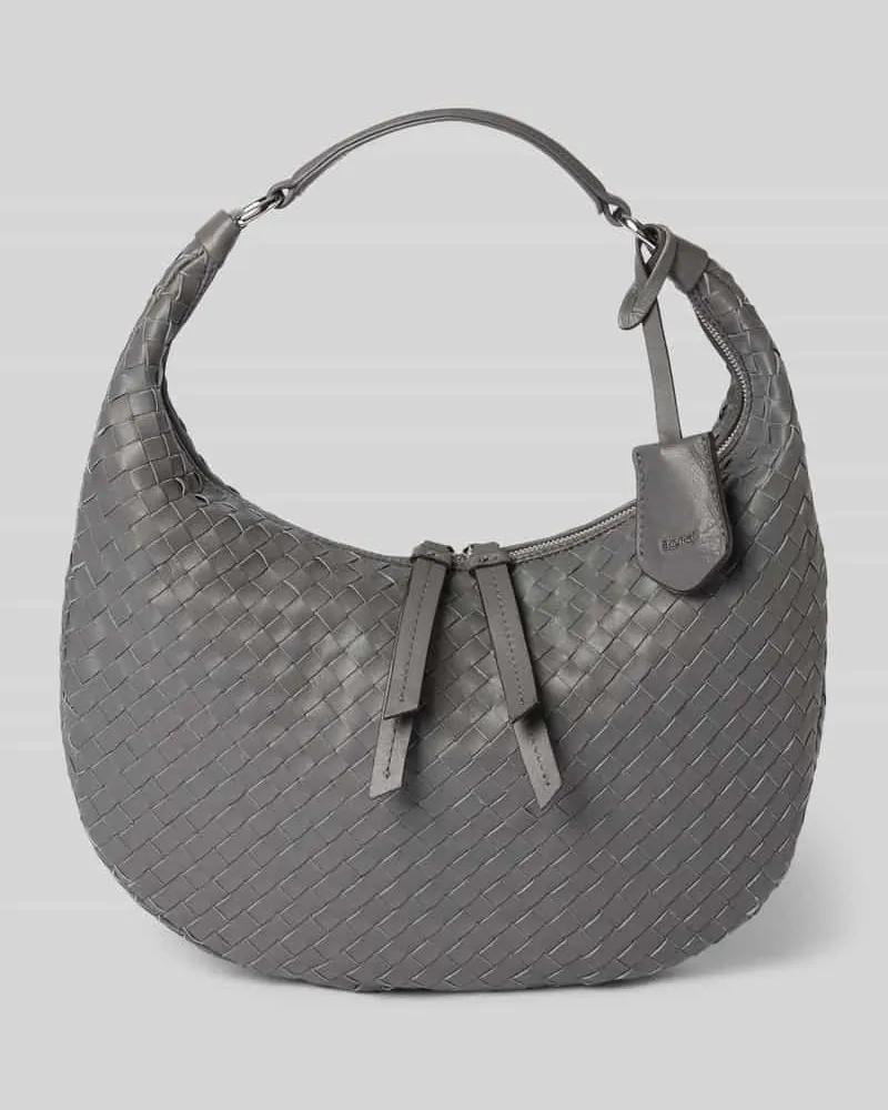 Abro Handtasche in Flecht-Optik Modell 'NANA Dunkelgrau