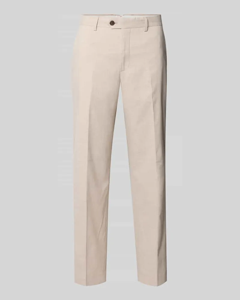 Selected Homme Regular Fit Anzughose mit Leinen-Anteil Modell 'STYLE.MAINE Sand